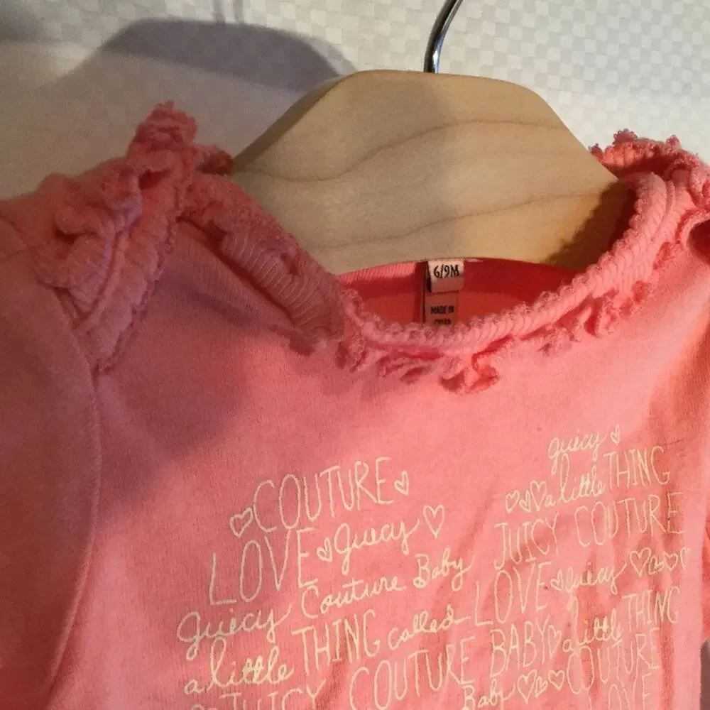Baby pink heart juicy couture 6-9 worn Once